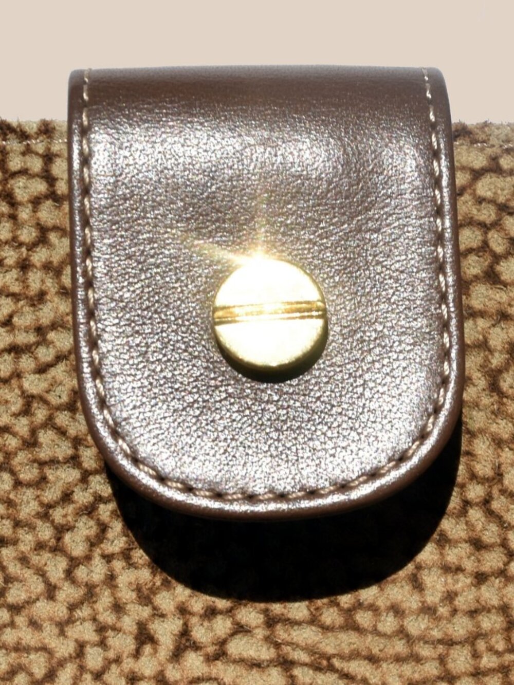 Borbonese Redwall OP Long Wallet Vintage Italian Leather Occhio di Pernice Brown - Picture 5 of 7